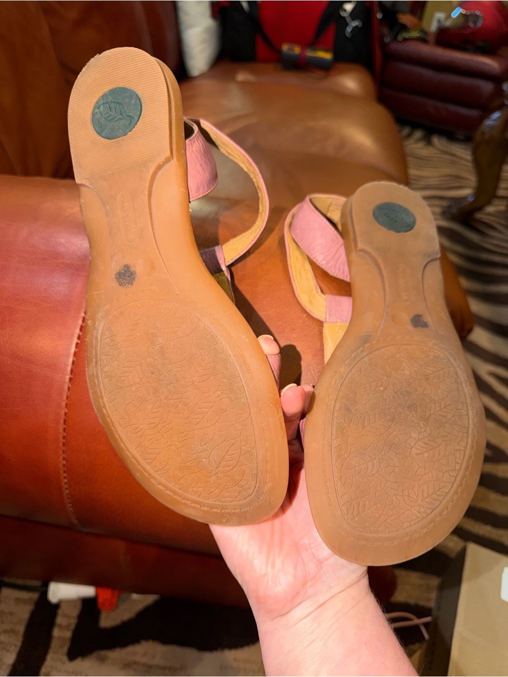 Nurture by Lamaze Pink T-Strap Sandals with Chain Detail - Picture 2 of 3